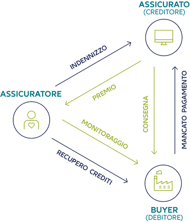 Infografica esplicativa del funzionamento della polizza credito