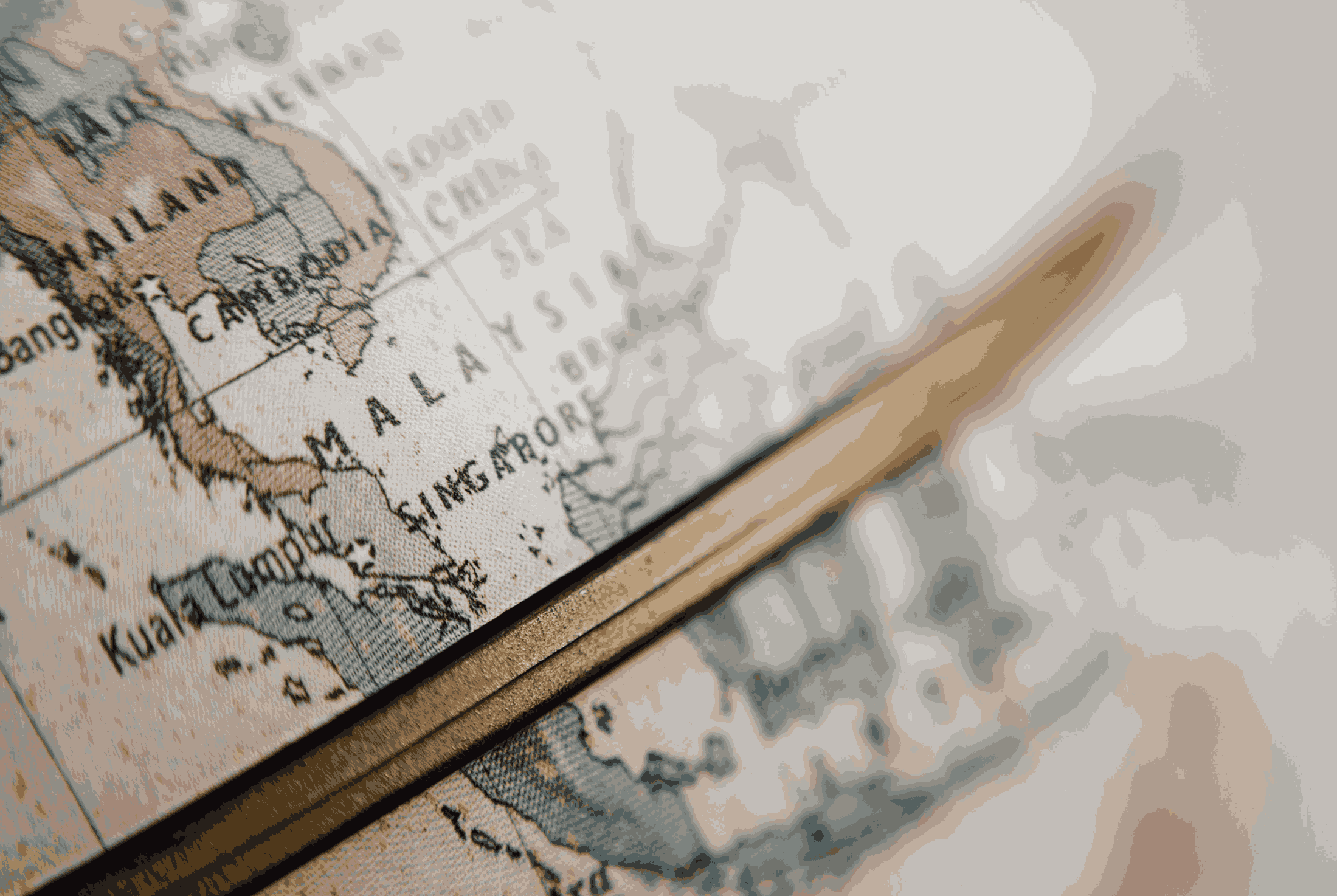 A partial detail of a globe