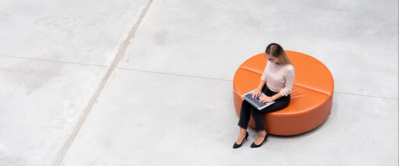 Busineswoman with laptop