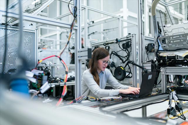 woman working