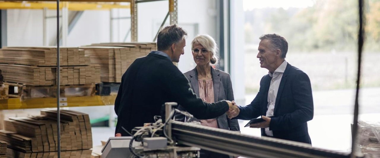 Professional business people working together