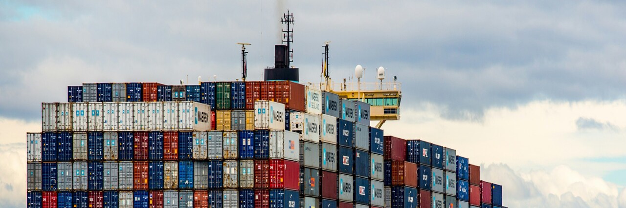 A large number of containers at the port.