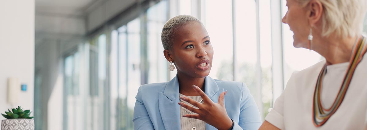 Strategy, tablet and women in discussion in business meeting for planning