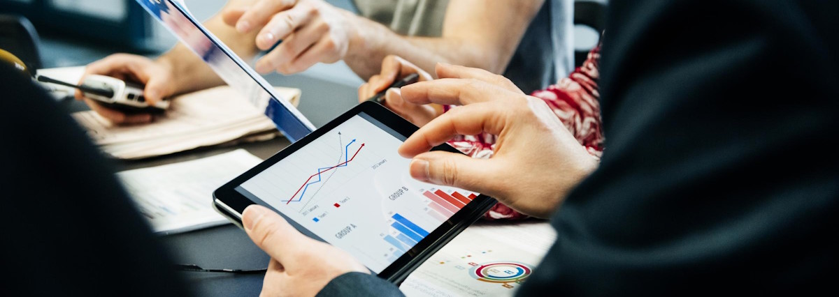 data scientists working on tablets