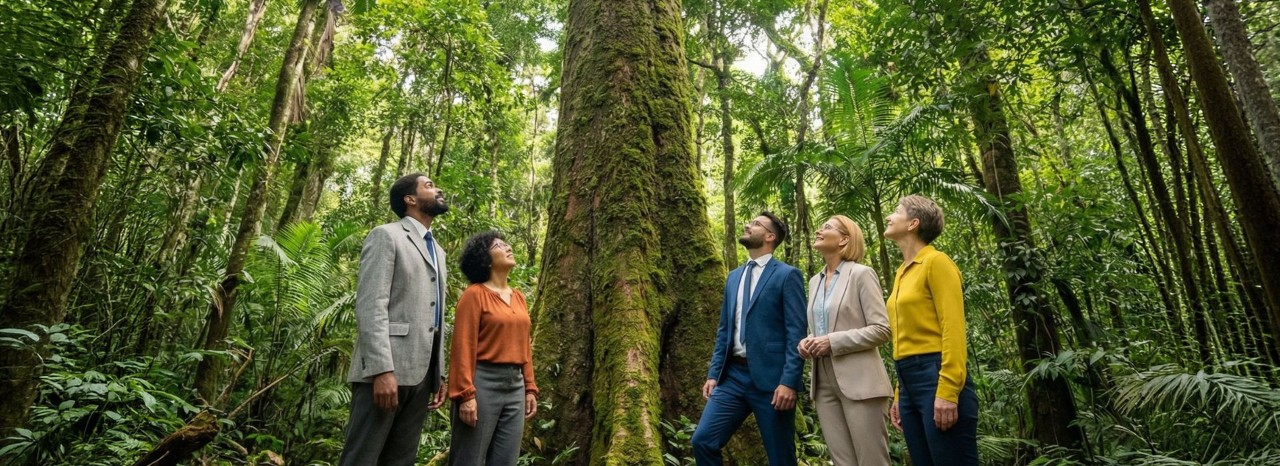 cinque-persone-in-affari-che-fanno-business-nella-giungla