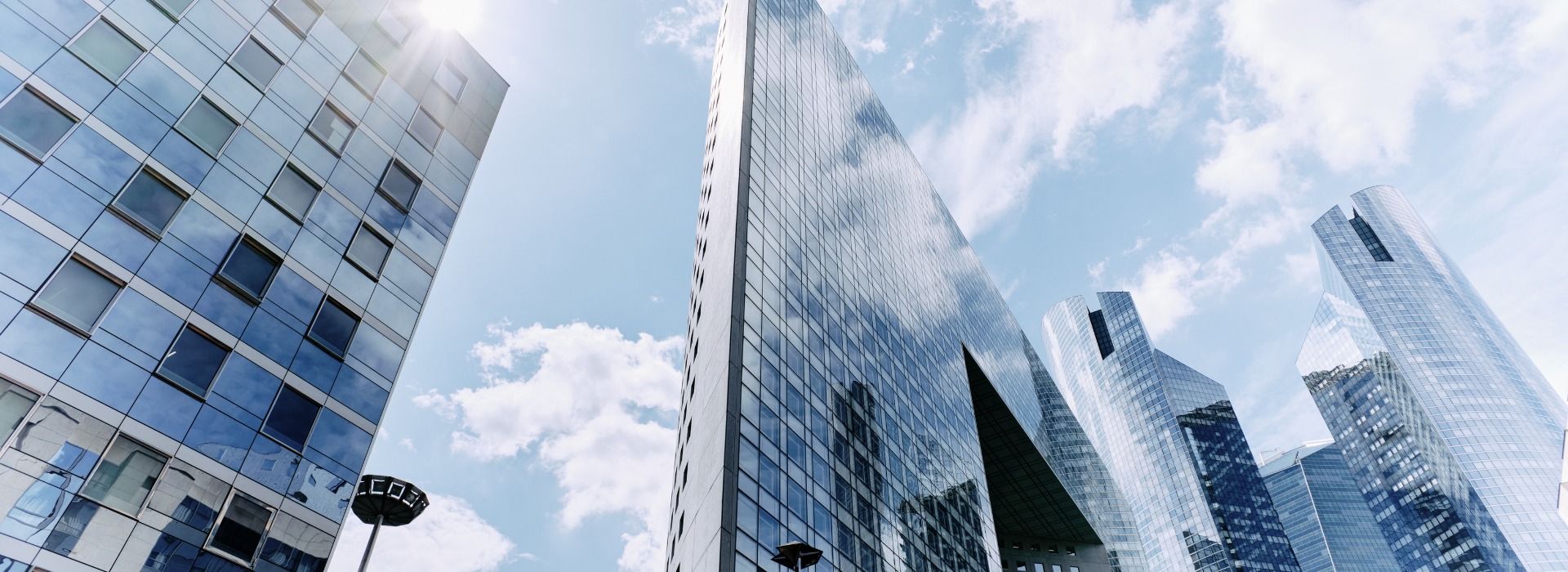 Palazzi moderni del distretto finanziario della città