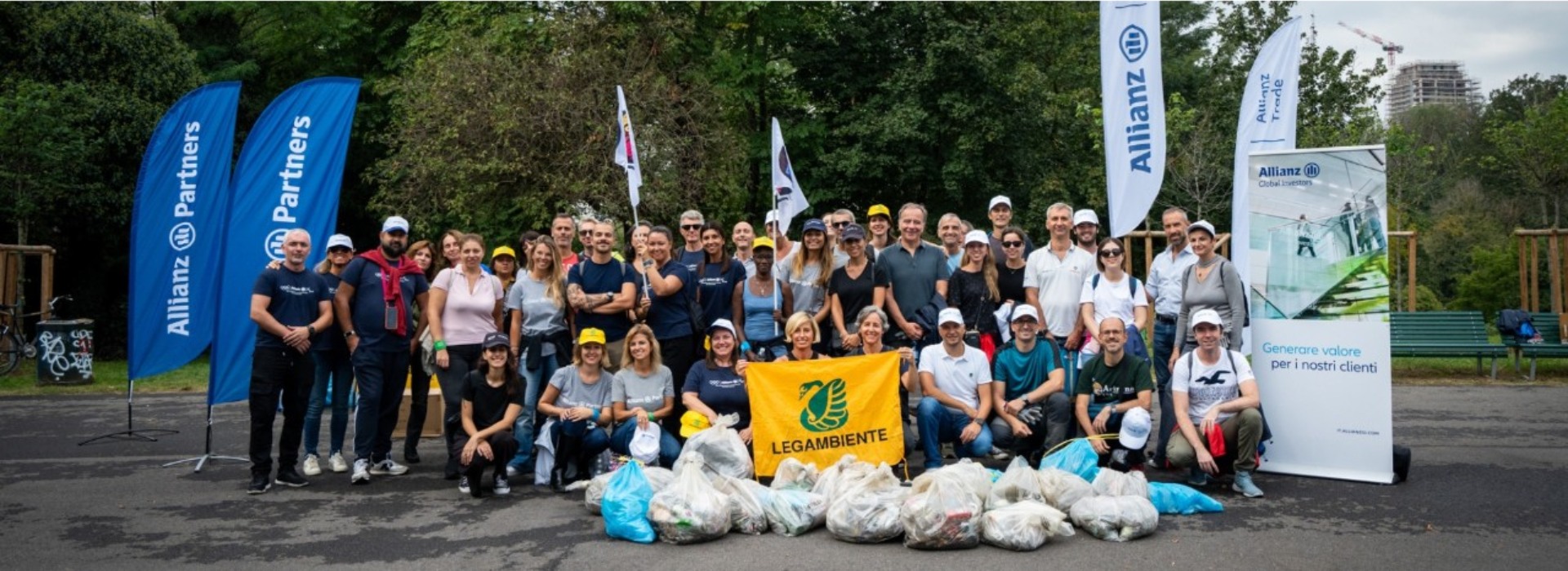 Foto di gruppo del world clean up day